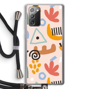 CaseCompany Abstract: Samsung Galaxy Note 20 / Note 20 5G Transparant Hoesje met koord