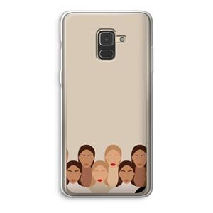 CaseCompany Girls girls girls: Samsung Galaxy A8 (2018) Transparant Hoesje