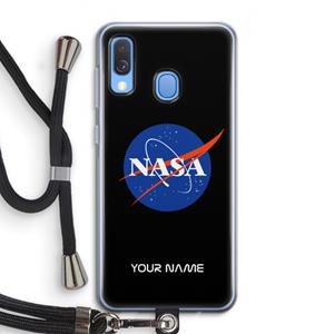 CaseCompany NASA: Samsung Galaxy A40 Transparant Hoesje met koord