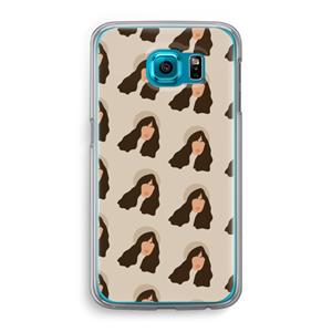 CaseCompany Bonjour mon amour: Samsung Galaxy S6 Transparant Hoesje