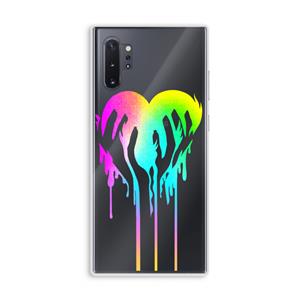 CaseCompany Hold My Heart: Samsung Galaxy Note 10 Plus Transparant Hoesje