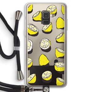 CaseCompany When Life Gives You Lemons...: Samsung Galaxy A8 (2018) Transparant Hoesje met koord