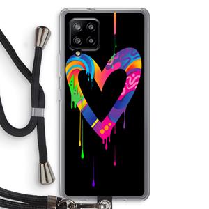 CaseCompany Melts My Heart: Samsung Galaxy A42 5G Transparant Hoesje met koord