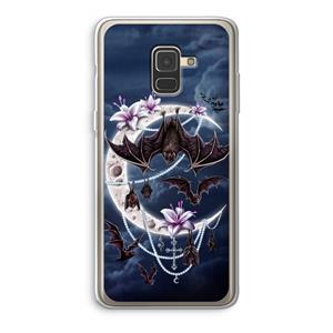 CaseCompany Vleermuizen Maan: Samsung Galaxy A8 (2018) Transparant Hoesje