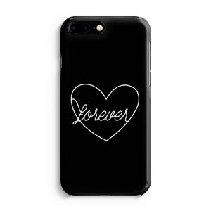CaseCompany Forever heart black: iPhone 8 Plus Volledig Geprint Hoesje