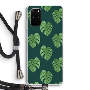 CaseCompany Monstera leaves: Samsung Galaxy S20 Plus Transparant Hoesje met koord