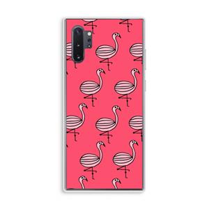 CaseCompany Flamingo: Samsung Galaxy Note 10 Plus Transparant Hoesje