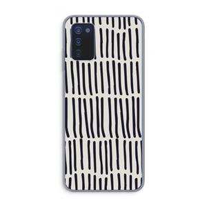 CaseCompany Moroccan stripes: Samsung Galaxy A03s Transparant Hoesje