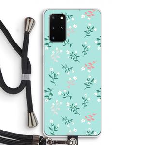 CaseCompany Small white flowers: Samsung Galaxy S20 Plus Transparant Hoesje met koord