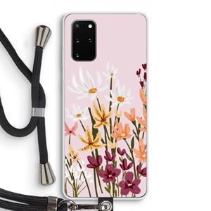 CaseCompany Painted wildflowers: Samsung Galaxy S20 Plus Transparant Hoesje met koord