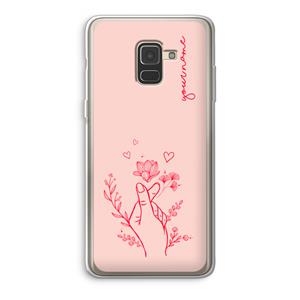CaseCompany Giving Flowers: Samsung Galaxy A8 (2018) Transparant Hoesje