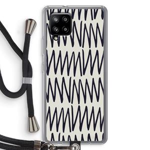 CaseCompany Marrakech Zigzag: Samsung Galaxy A42 5G Transparant Hoesje met koord