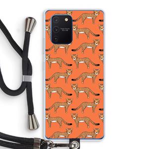 CaseCompany Cheetah: Samsung Galaxy Note 10 Lite Transparant Hoesje met koord