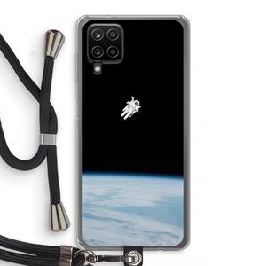 CaseCompany Alone in Space: Samsung Galaxy A12 Transparant Hoesje met koord
