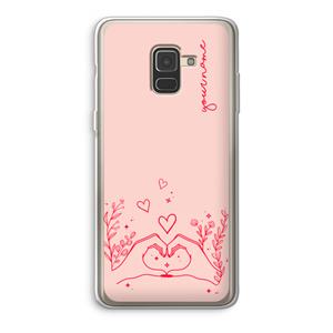 CaseCompany Love is in the air: Samsung Galaxy A8 (2018) Transparant Hoesje