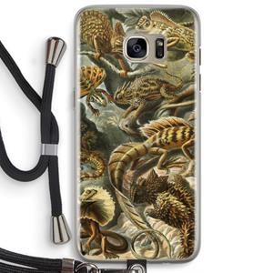 CaseCompany Haeckel Lacertilia: Samsung Galaxy S7 Edge Transparant Hoesje met koord