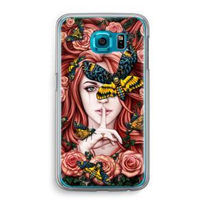 CaseCompany Lady Moth: Samsung Galaxy S6 Transparant Hoesje