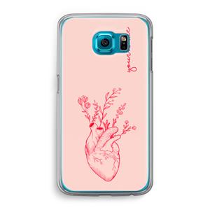CaseCompany Blooming Heart: Samsung Galaxy S6 Transparant Hoesje