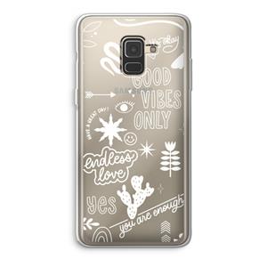 CaseCompany Good vibes: Samsung Galaxy A8 (2018) Transparant Hoesje