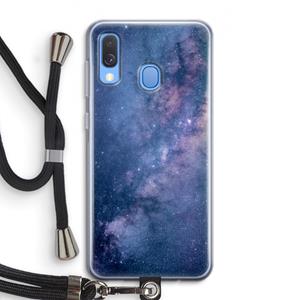 CaseCompany Nebula: Samsung Galaxy A40 Transparant Hoesje met koord