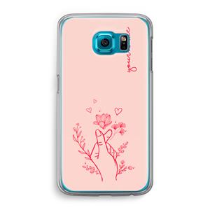 CaseCompany Giving Flowers: Samsung Galaxy S6 Transparant Hoesje