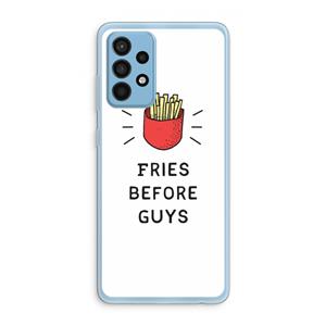 CaseCompany Fries before guys: Samsung Galaxy A52 Transparant Hoesje