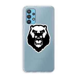 CaseCompany Angry Bear (white): Samsung Galaxy A32 4G Transparant Hoesje