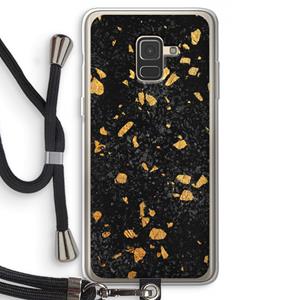 CaseCompany Terrazzo N°7: Samsung Galaxy A8 (2018) Transparant Hoesje met koord