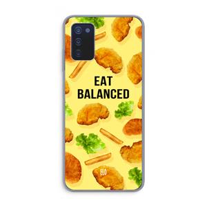 CaseCompany Eat Balanced: Samsung Galaxy A03s Transparant Hoesje