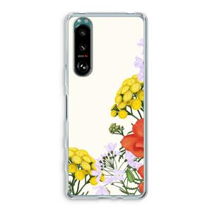 CaseCompany Wilde bloemen: Sony Xperia 5 III Transparant Hoesje