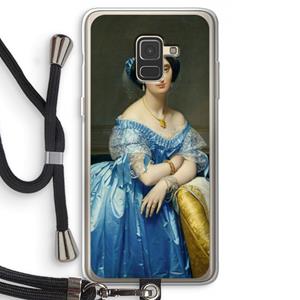 CaseCompany Eleonore: Samsung Galaxy A8 (2018) Transparant Hoesje met koord