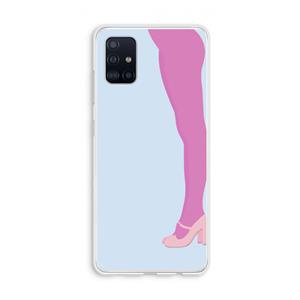 CaseCompany Pink panty: Galaxy A51 4G Transparant Hoesje