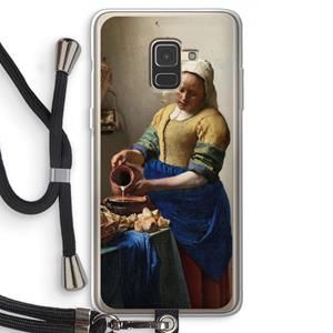 CaseCompany The Milkmaid: Samsung Galaxy A8 (2018) Transparant Hoesje met koord