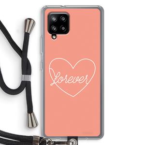 CaseCompany Forever heart: Samsung Galaxy A42 5G Transparant Hoesje met koord