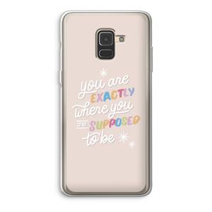 CaseCompany Right Place: Samsung Galaxy A8 (2018) Transparant Hoesje