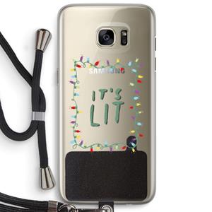 CaseCompany It's Lit: Samsung Galaxy S7 Edge Transparant Hoesje met koord