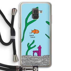 CaseCompany Aquarium: Samsung Galaxy A8 (2018) Transparant Hoesje met koord