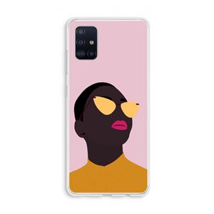 CaseCompany Yellow glasses: Galaxy A51 4G Transparant Hoesje