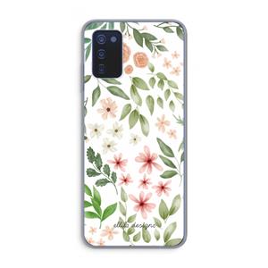 CaseCompany Botanical sweet flower heaven: Samsung Galaxy A03s Transparant Hoesje