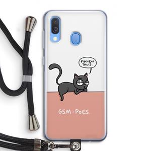 CaseCompany GSM poes: Samsung Galaxy A40 Transparant Hoesje met koord