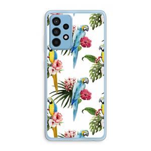 CaseCompany Kleurrijke papegaaien: Samsung Galaxy A52 Transparant Hoesje