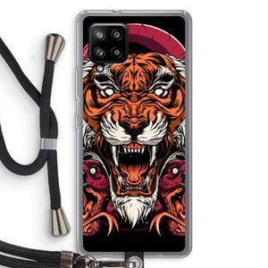 CaseCompany Tiger and Rattlesnakes: Samsung Galaxy A42 5G Transparant Hoesje met koord