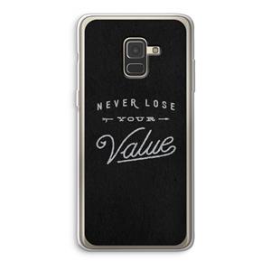 CaseCompany Never lose your value: Samsung Galaxy A8 (2018) Transparant Hoesje