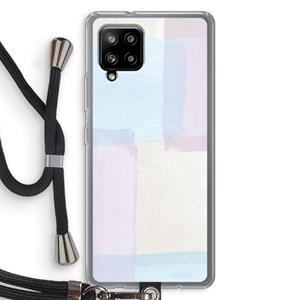 CaseCompany Square pastel: Samsung Galaxy A42 5G Transparant Hoesje met koord