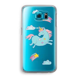CaseCompany Vliegende eenhoorn: Samsung Galaxy S6 Transparant Hoesje