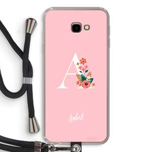 CaseCompany Pink Bouquet: Samsung Galaxy J4 Plus Transparant Hoesje met koord