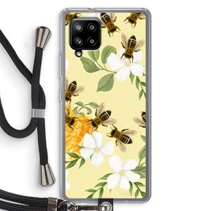 CaseCompany No flowers without bees: Samsung Galaxy A42 5G Transparant Hoesje met koord