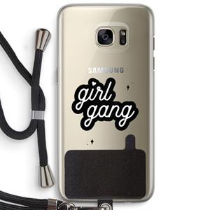 CaseCompany Girl Gang: Samsung Galaxy S7 Edge Transparant Hoesje met koord
