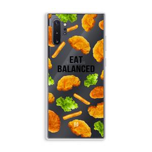 CaseCompany Eat Balanced: Samsung Galaxy Note 10 Plus Transparant Hoesje