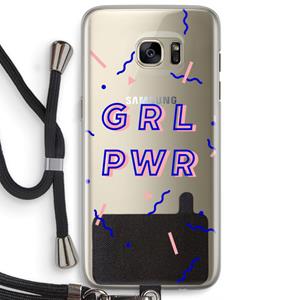 CaseCompany GRL PWR: Samsung Galaxy S7 Edge Transparant Hoesje met koord